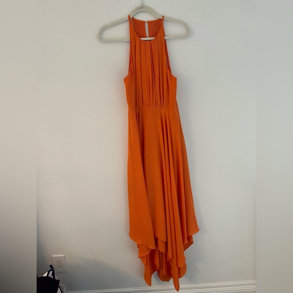 Halston Heritage Orange Dress, Size 0 - Picture 1 of 9